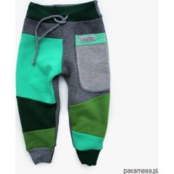 Patch Pants- ECO dres 104 - 152 cm mięta. Szare spodnie niemowlęce Pakamera, z dresówki. Za 109,00 zł.