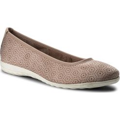 Baleriny CAPRICE - 9-22105-20 Rose Nubuc 509. Różowe baleriny damskie Caprice, bez wzorów, ze skóry, bez obcasa. W wyprzedaży za 139,00 zł.