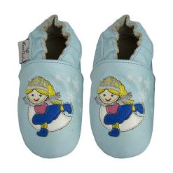 Buciki niemowlęce: Skórzane buty niemowlęce „Ice Princess” w kolorze jasnoszarym