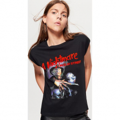 Koszulka A NIGTMARE ON ELM STREET - Czarny. Czarne t-shirty damskie Cropp, l. Za 59,99 zł.