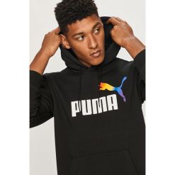 Puma - Bluza. Czarne bluzy damskie Puma, s, z nadrukiem, z bawełny, bez rękawów, z kapturem. Za 229,90 zł.