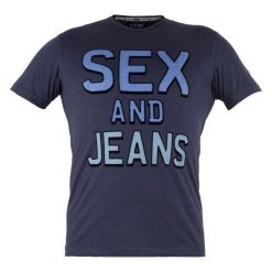 T-Shirt Armani Jeans. Szare t-shirty męskie xxl, z nadrukiem, z jeansu, bez kołnierzyka. Za 69,00 zł.