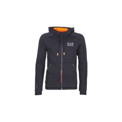 Bluzy Emporio Armani EA7 VENTUS7 M HOODIE FZ GRAPHIC. Czarne bluzy męskie marki Emporio Armani EA7, xl, bez wzorów, bez kołnierzyka, bez rękawów, bez kaptura. Za 567,20 zł.