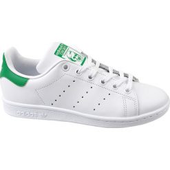 Adidas Stan Smith J M20605 buty sneakers uniseks białe 36. Białe buty sportowe damskie Adidas, bez wzorów, ze skóry, młodzieżowe, tenisowe, adidas stan smith. W wyprzedaży za 239,99 zł.