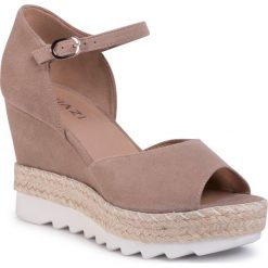 Espadryle QUAZI - QZ-15-04-000590 603. Pomarańczowe espadryle damskie QUAZI, bez wzorów, ze skóry, bez obcasa, na obcasie. W wyprzedaży za 269,00 zł.