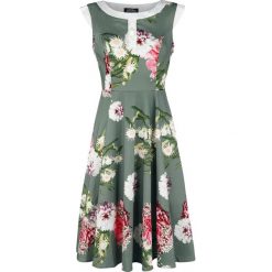 H&R London Mix Floral Hepburn Dress Sukienka wielokolorowy. Szare sukienki na komunię H&R London, s, w kwiaty. Za 121,90 zł.