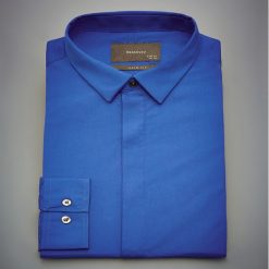 Koszula slim fit - Niebieski. Niebieskie koszule męskie slim marki Reserved, s. Za 139,99 zł.