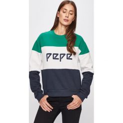 Pepe Jeans - Bluza Nastia. Czerwone bluzy damskie Pepe Jeans, s, z nadrukiem, z bawełny, bez rękawów, bez kaptura. W wyprzedaży za 219,90 zł.