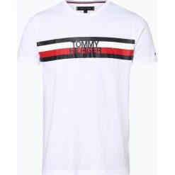 Tommy Hilfiger - T-shirt męski, biały. Białe t-shirty męskie TOMMY HILFIGER, xxl, w paski, z bawełny, bez kołnierzyka. Za 139,95 zł.