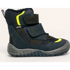 Primigi - Śniegowce dziecięce. Niebieskie śniegowce chłopięce Primigi, na zimę, bez zapięcia, gore-tex. W wyprzedaży za 239,90 zł.