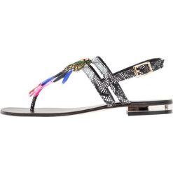 Chodaki damskie: Cosmoparis HIPLUME Japonki noir/blanc
