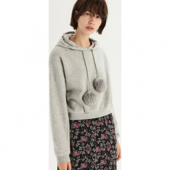 Bluza z detalem - Jasny szar. Szare bluzy damskie marki Sinsay, l. Za 59,99 zł.