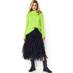 Spódnica tiulowa midi czarna. Czarne spódniczki damskie e-margeritka.pl, s, bez wzorów, z tkaniny, eleganckie, krótkie, midi, dopasowane. Za 198,99 zł.