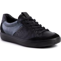 Sneakersy ECCO - Soft 7 W 43072351094 Black/Black/Black. Czarne półbuty damskie ecco, ze skóry. W wyprzedaży za 449,00 zł.
