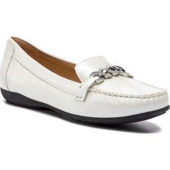 Mokasyny GEOX - D Annytah Moc A D92BMA 00067 C1000 White. Białe mokasyny damskie Geox, ze skóry, na płaskiej podeszwie. W wyprzedaży za 279,00 zł.