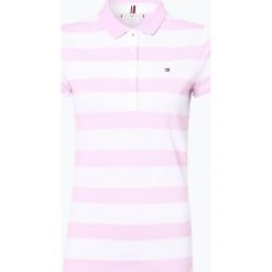 Tommy Hilfiger - Damska koszulka polo, biały. Białe koszulki damskie TOMMY HILFIGER, s, bez wzorów, bez rękawów. Za 199,95 zł.
