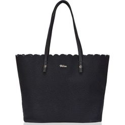 Torebka damska shopper falbanka MILTON ML05 czarna - Czarny. Czarne torby damskie na zakupy Milton, z aplikacjami, ze skóry ekologicznej, klasyczne, na ramię, bez dodatków. Za 109,99 zł.