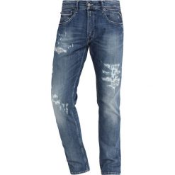 Replay GROVER Jeansy Straight Leg dark blue denim. Niebieskie jeansy męskie marki Replay. Za 949,00 zł.
