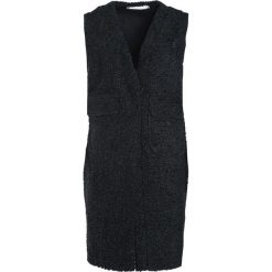 Czarna Kamizelka All Need Something. Brązowe kamizelki damskie marki SIMOND, s, z elastanu, z długim rękawem, długie. Za 129,99 zł.