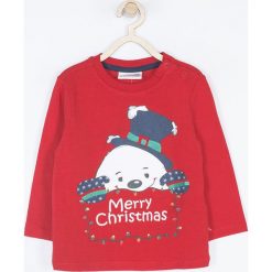 Coccodrillo - Longsleeve dziecięcy 80-110 cm. Czerwone t-shirty chłopięce marki COCCODRILLO, z nadrukiem, z dzianiny, z długim rękawem. W wyprzedaży za 14,90 zł.