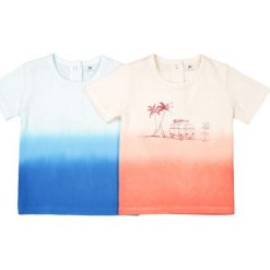 T-shirty chłopięce: Wzorzysty t-shirt Oeko Tex 1 miesiąc – 3 lata (2 sztuki)