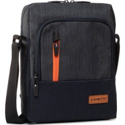 Saszetka LANETTI - BMR-S-043-11-03 Grey. Szare torby męskie skórzane Lanetti, bez wzorów, z materiału, młodzieżowe. Za 99,99 zł.