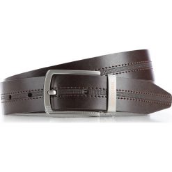 Pasek męski 86-8M-310-4. Szare paski męskie marki Wittchen, w paski, z materiału, eleganckie. Za 119,00 zł.