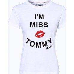 Tommy Jeans - T-shirt damski, czarny. Czarne t-shirty damskie Tommy Jeans, m, z nadrukiem, z denimu. Za 119,95 zł.