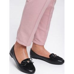 Czarne Mokasyny Casualness. Czarne baleriny damskie Inny, na obcasie. Za 44,99 zł.