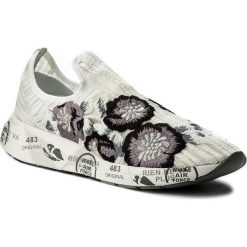Sneakersy PREMIATA - Janei 2984 Biały Kolorowy. Białe półbuty damskie marki Premiata, na co dzień, bez wzorów, ze skóry, bez obcasa, bez zapięcia. W wyprzedaży za 629,00 zł.