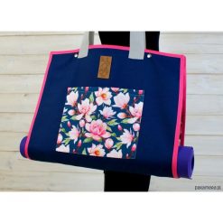 Torba na akcesoria do jogi/Magnolie. Szare torebki klasyczne damskie marki Pakamera, z tkaniny, duże. Za 239,00 zł.