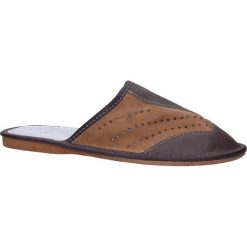 Brązowe kapcie skórzane casu m-k-38. Pomarańczowe kapcie męskie Casu. Za 39,99 zł.