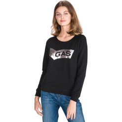 GAS Soile Bluza Czarny. Czarne bluzy damskie Gas, l, z nadrukiem, z elastanu. Za 411,95 zł.