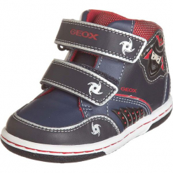 Sneakersy "Flick" w kolorze granatowo-czerwonym. Czerwone trampki chłopięce marki geox kids, z gumy. W wyprzedaży za 125,95 zł.