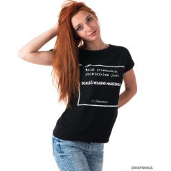 Koszulka z cytatem, Shopenhauer, Marzenia. Koszulki damskie Pakamera, bez wzorów, bez kołnierzyka, bez rękawów. Za 89,00 zł.