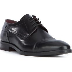 Buty męskie. Czarne półbuty męskie Wittchen, bez wzorów, ze skóry, eleganckie, bez zapięcia. W wyprzedaży za 220,91 zł.