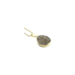 Colare Agat Druza Brunatny złoto. Pomarańczowe naszyjniki damskie Brazi druse jewelry, z agatem, srebrne. Za 170,00 zł.