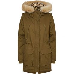 Parki damskie: Płaszcz parka z kapturem, półdługi