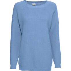 Sweter bonprix perłowy niebieski. Niebieskie swetry klasyczne damskie marki bonprix. Za 74,99 zł.