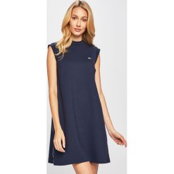 Tommy Jeans - Sukienka. Niebieskie sukienki damskie Tommy Jeans, s, bez wzorów, z elastanu, z okrągłym kołnierzem, bez rękawów, mini, rozkloszowane. W wyprzedaży za 299,90 zł.