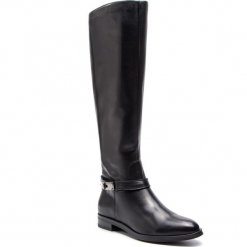Oficerki TAMARIS - 1-25576-31 Black 001. Czarne buty zimowe damskie Tamaris, z materiału. Za 469,90 zł.