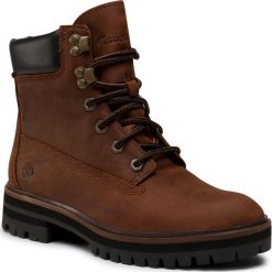 Trapery TIMBERLAND - London Square Boot TB0A2963203 Md Brown Full Grain. Pomarańczowe trapery damskie Timberland, ze skóry, bez obcasa, bez zapięcia. Za 839,00 zł.