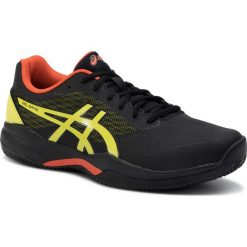 Buty ASICS - Gel-Game 7 Clay/Oc 1041A046 Black/Sour Yuzu 011. Czarne buty sportowe męskie Asics, z tworzywa sztucznego, bez zapięcia, tenisowe. W wyprzedaży za 239,00 zł.