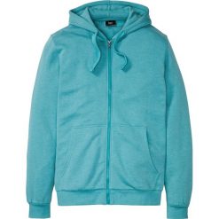 Bluza rozpinana z kapturem bonprix zieleń morska. Zielone bluzy męskie bonprix, s, z dzianiny, z kapturem. Za 74,99 zł.