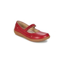 Derby Birkenstock IONA. Czerwone półbuty damskie Birkenstock, bez wzorów, bez obcasa, bez zapięcia. W wyprzedaży za 398,30 zł.
