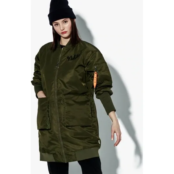Nike Kurtka W Nsw Nsw Parka Insulated Ma1 , khaki, rozmiar M. Brązowe kurtki damskie Nike, s, z haftami, z materiału, bez kaptura. W wyprzedaży za 469,99 zł.