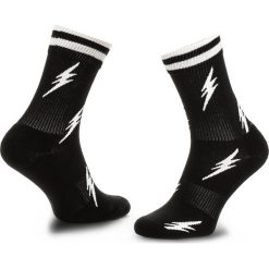 Skarpety Wysokie Unisex HAPPY SOCKS - ATFLA27-9001 Czarny. Czarne skarpetki męskie Happy Socks, z elastanu. Za 47,90 zł.