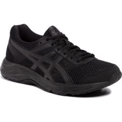 Buty ASICS - Gel-Contend 5 1012A234 Black/Graphite Grey 004. Czarne buty sportowe damskie Asics, z materiału, sportowe, do biegania. W wyprzedaży za 189,00 zł.