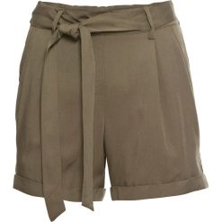 Szorty bonprix ciemnooliwkowy. Zielone spodnie damskie bonprix. Za 89,99 zł.