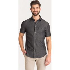 KOSZULA Emporio Armani. Czarne koszule męskie m, z bawełny. Za 295,00 zł.